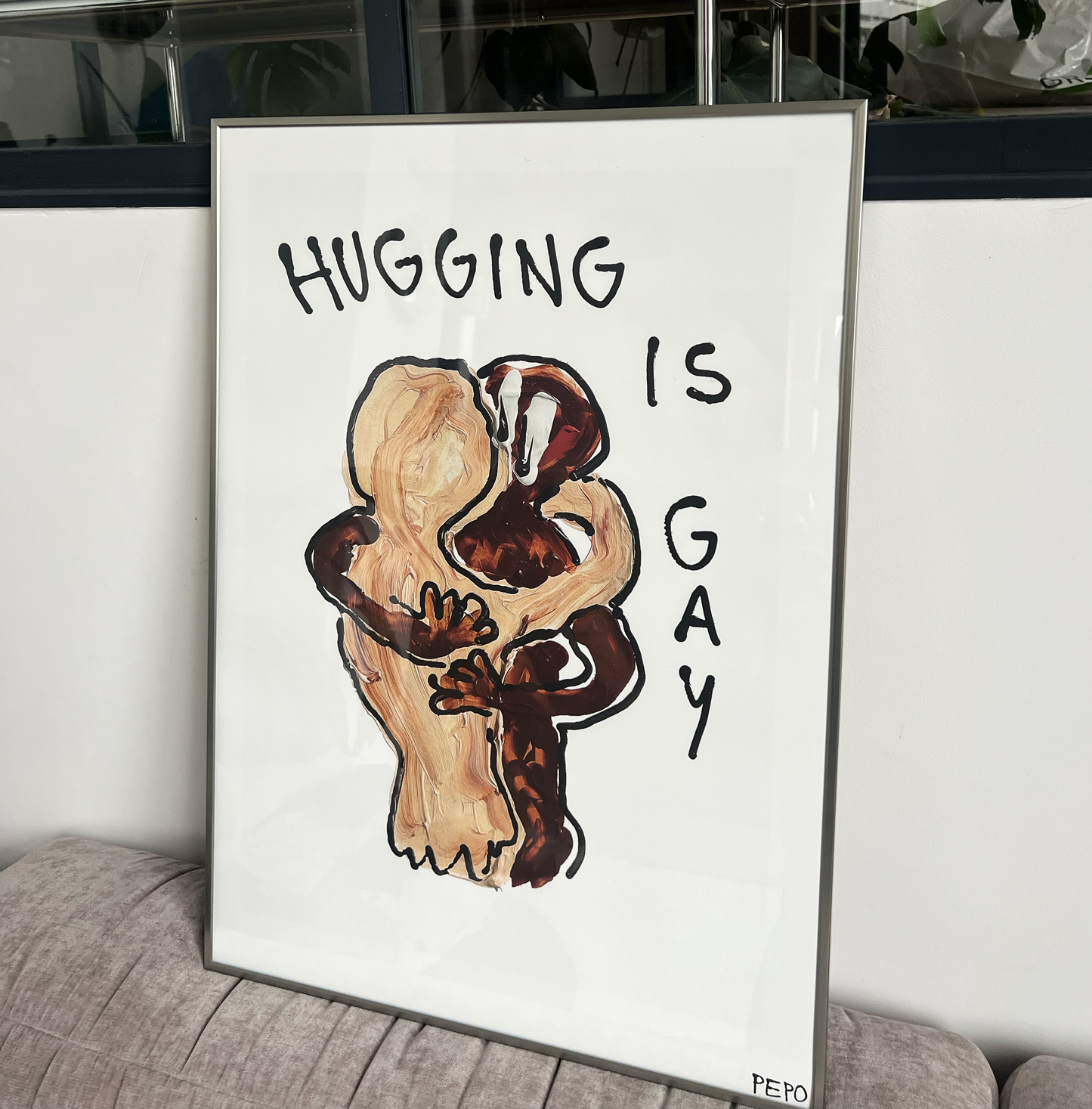 HUGGING IS GAY - PRINT - 50X70 CM
