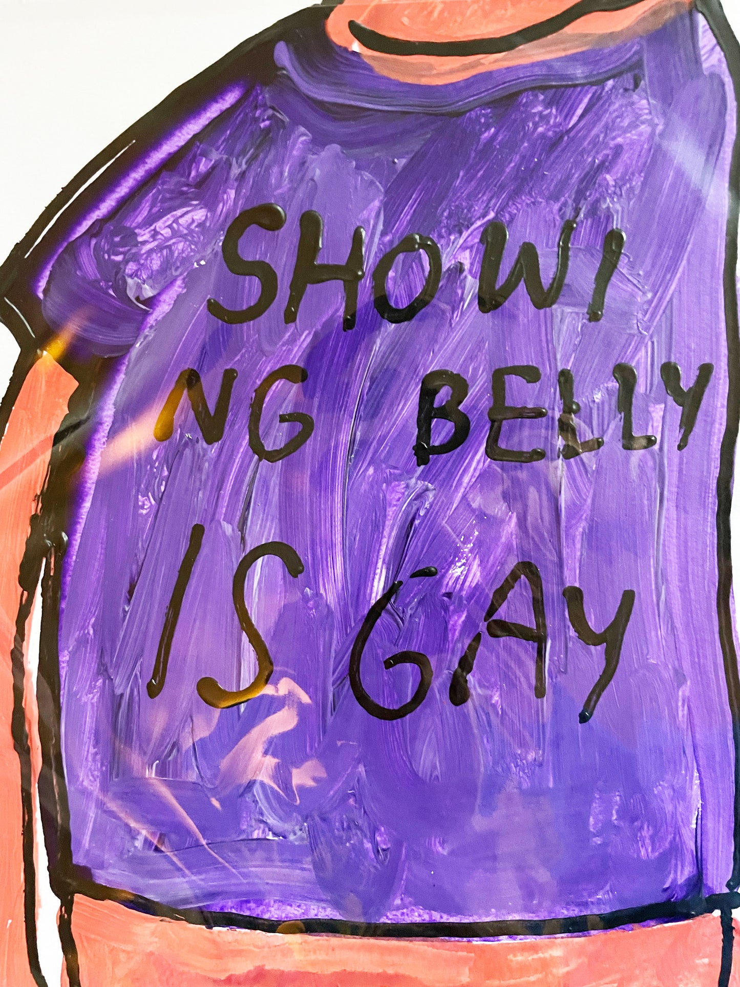 SHOWING BELLY IS GAY