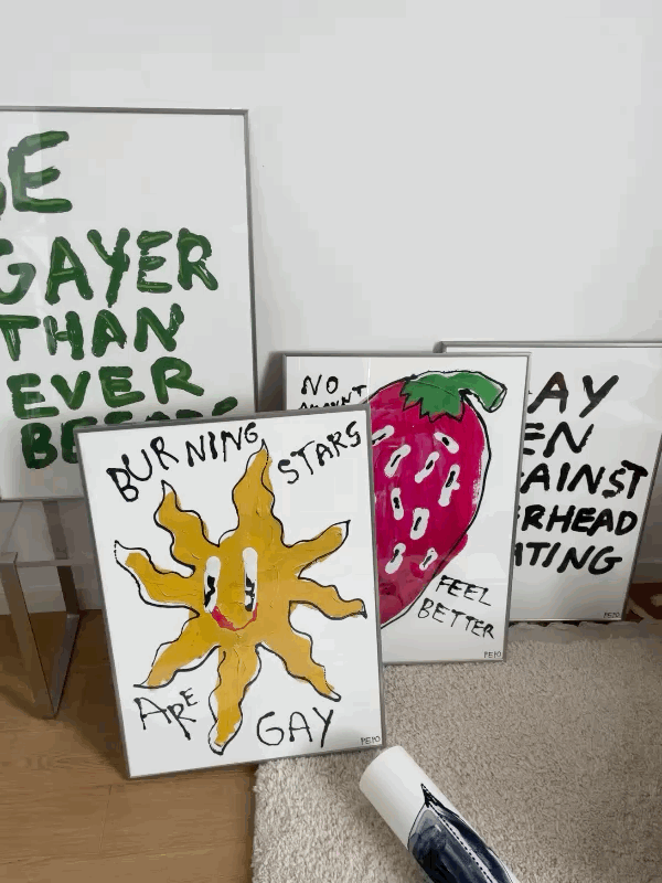 BURNING STARS ARE GAY - PRINT - 50X70 CM