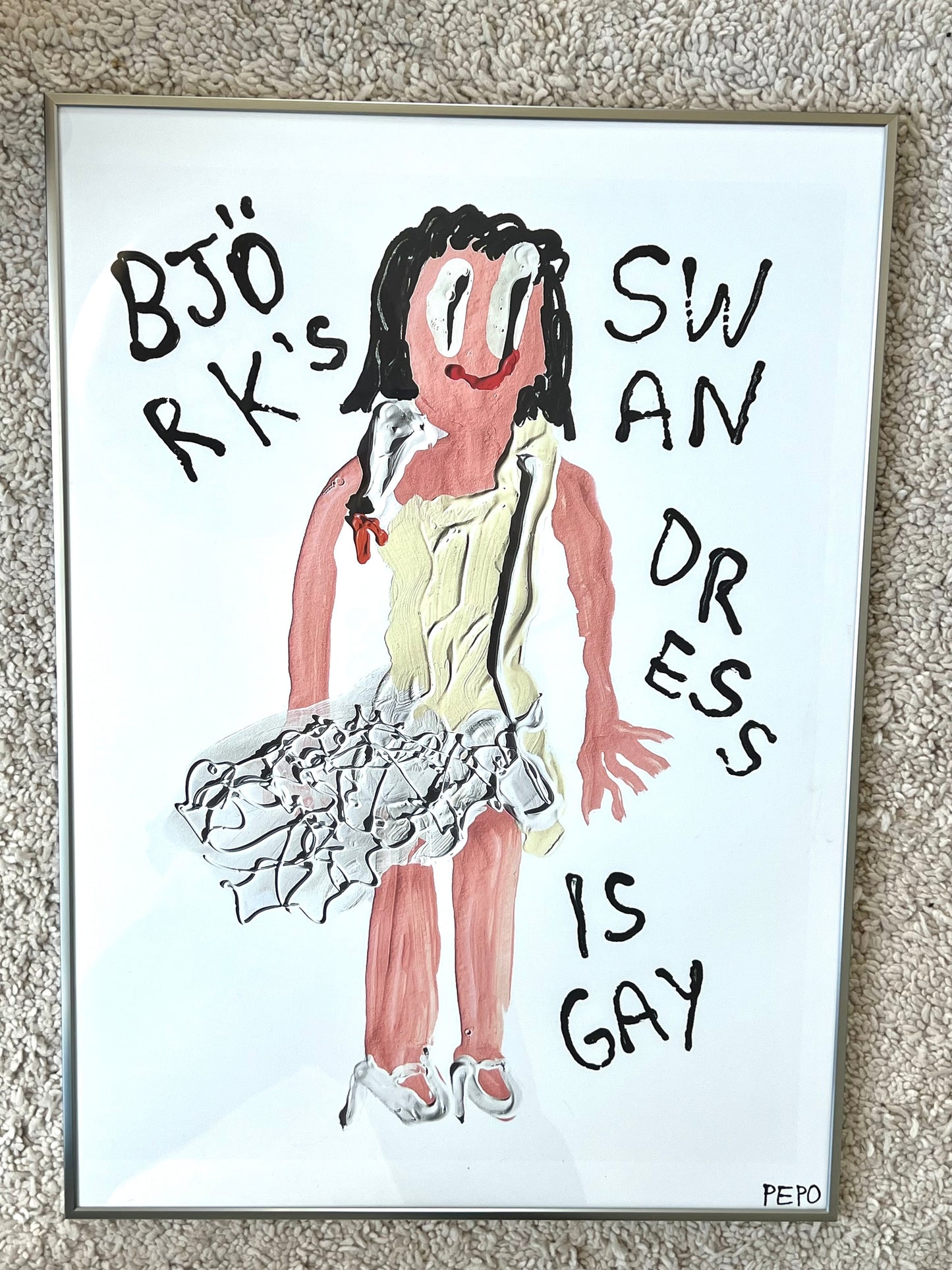 BJÖRK'S SWAN DRESS IS GAY - PRINT - 50X70 CM