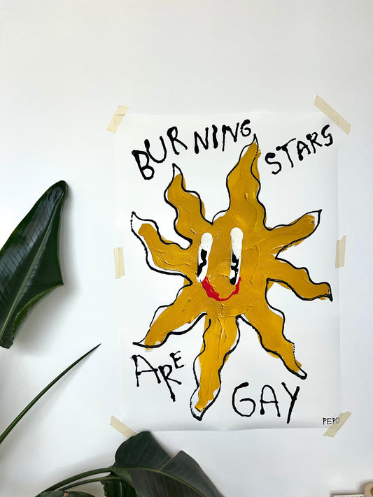 BURNING STARS ARE GAY - 70 X 100 CM - POSTER