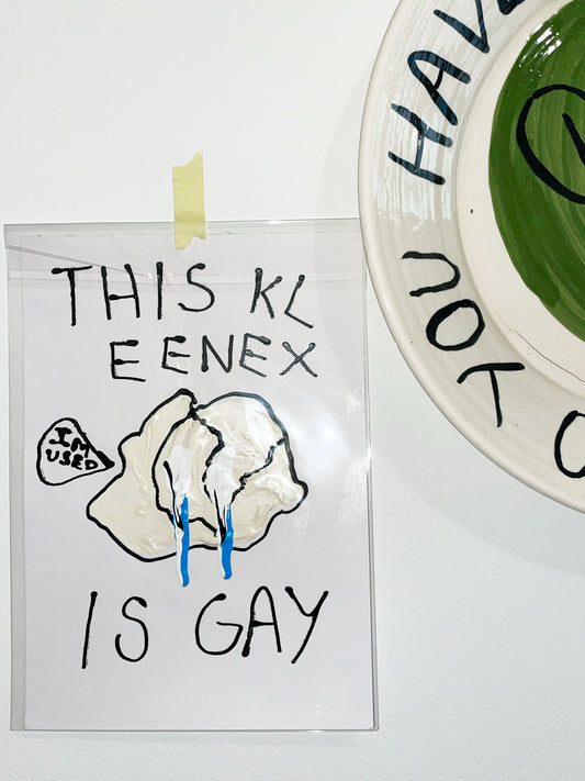 THIS KLEENEX IS GAY