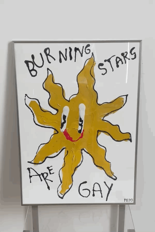 BURNING STARS ARE GAY - PRINT - 50X70 CM